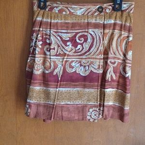 Vintage button wrap skirt